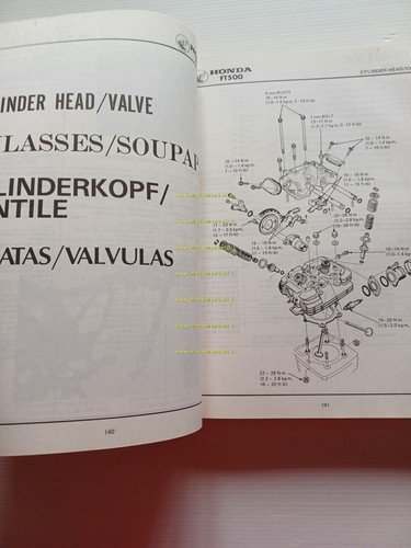 Honda FT 500 1982 manuale officina riparazione originale testo inglese