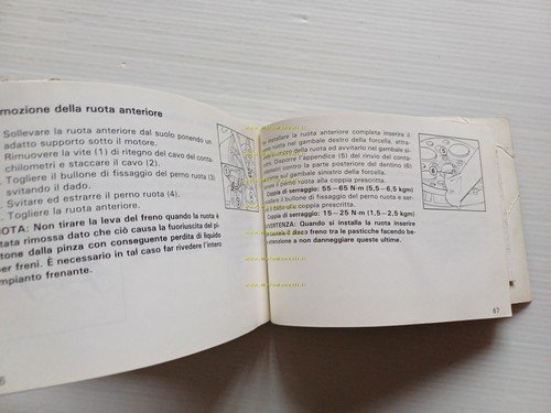 Honda FT 500 1982 manuale uso manutenzione libretto originale ITALIANO