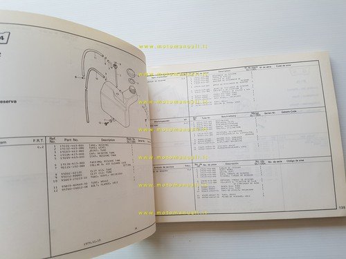 HONDA GL 1100 A 1979 catalogo ricambi originale