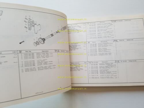 HONDA GL 1100 A 1979 catalogo ricambi originale