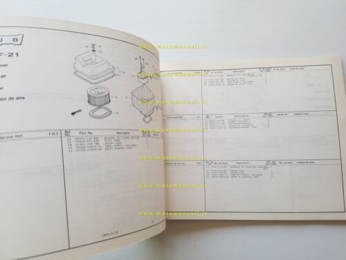 HONDA GL 1100 A 1979 catalogo ricambi originale
