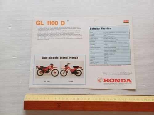 Honda GL 1100 D 1980 depliant ITALIANO moto originale