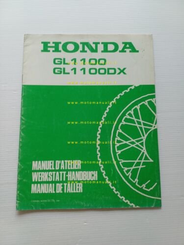 Honda GL 1100 DX 1981 aggiornamento SUPPLEMENTO manuale officina originale