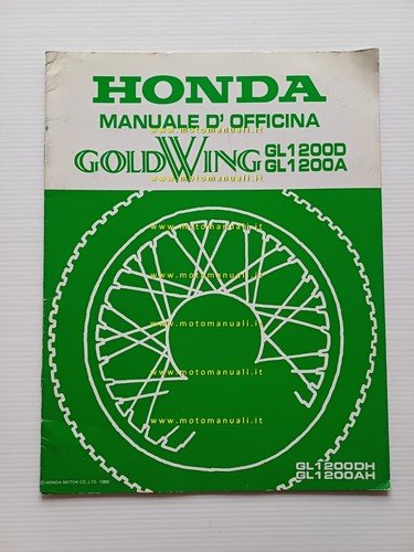 Honda GL 1200 1200 A 1986 aggiornamento SUPPLEMENTO manuale officina …