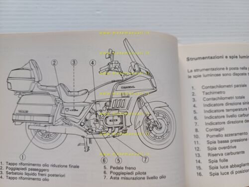 Honda GL 1200 D Gold Wing 1984 manuale uso manutenzione …