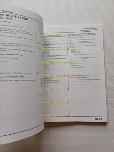 Honda GL 1500 Gold Wing VARIANTI 1989 manuale officina italiano …