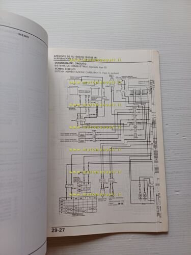 Honda GL 1500-SE Gold Wing VARIANTI 1991 manuale officina originale