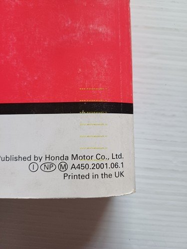 HONDA GL 1800 A GOLD WING 2001 manuale officina ITALIANO …