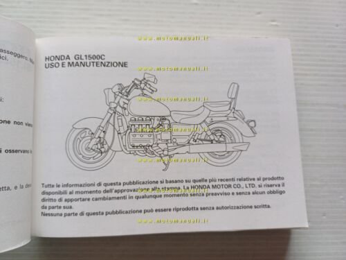 Honda Gold Wing GL 1500 C 1996 manuale uso manutenzione …