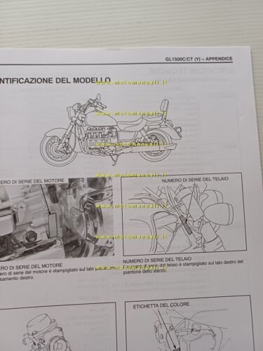 Honda Gold Wing GL 1500 C-CT VARIANTI 1999 manuale officina …