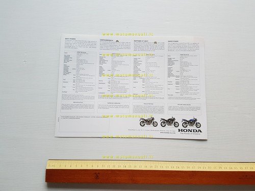 Honda Hornet 900 depliant italiano originale