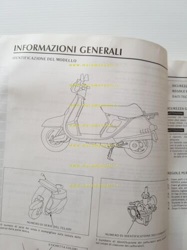 HONDA Lead 50 (NH 50 HI) 1989 manuale officina ITALIANO …
