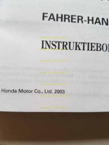 Honda LEAD SCV 100 2003 manuale uso manutenzione originale INGLESE
