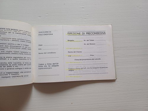 Honda modelli anni 80 libretto tagliandi garanzia originale nuovo NO …