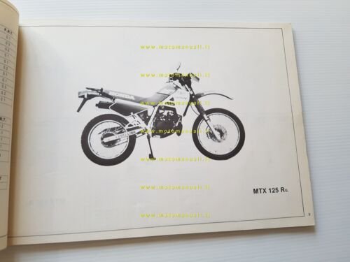 HONDA MTX 125 R 1986 catalogo ricambi italiano originale