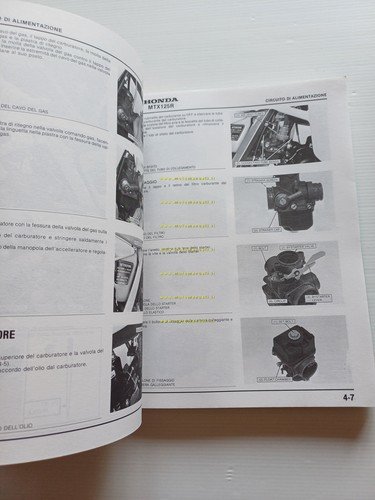 HONDA MTX 125 R 1986 manuale officina ITALIANO originale
