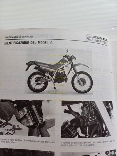 HONDA MTX 125 R 1986 manuale officina ITALIANO originale