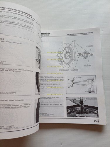 HONDA MTX 125 R 1986 manuale officina ITALIANO originale