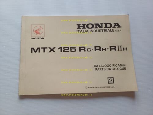 HONDA MTX 125 R modelli 1988 catalogo ricambi originale