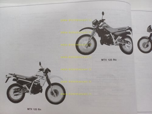 HONDA MTX 125 R modelli 1988 catalogo ricambi originale