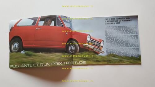Honda N 600 1967 depliant originale FRANCESE