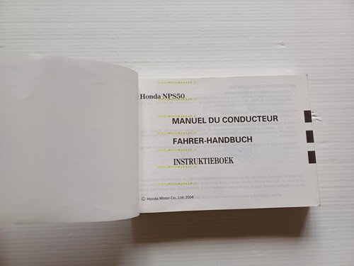 Honda NPS 50 Zoomer 2004-05 manuale uso manutenzione originale