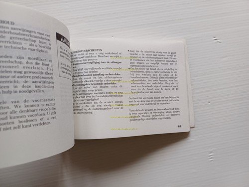 Honda NPS 50 Zoomer 2004-05 manuale uso manutenzione originale