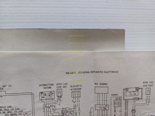 Honda NS 125 F 1985-86 manuale uso manutenzione libretto ITALIANO …
