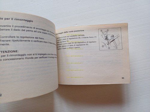 Honda NS 125 F 1985-86 manuale uso manutenzione libretto ITALIANO …