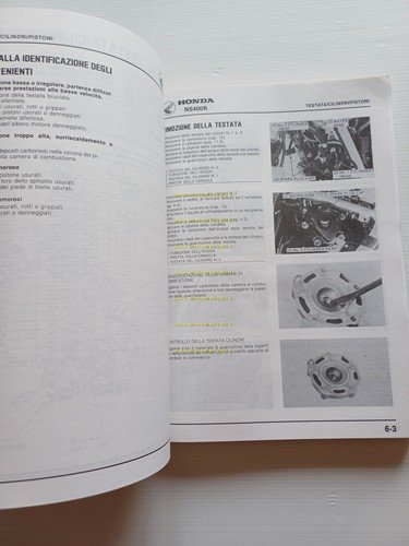 HONDA NS 400 R 1985-86 manuale officina ITALIANO originale