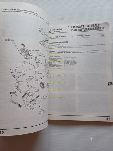HONDA NS 400 R 1985-86 manuale officina ITALIANO originale