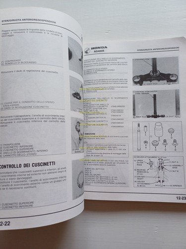 HONDA NS 400 R 1985-86 manuale officina ITALIANO originale