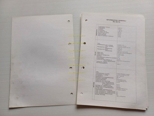 Honda NS 400 R scheda informazioni tecniche manuale officina italiano …
