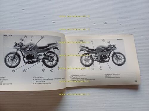 Honda NSR 125 F- R 1993 manuale uso manutenzione libretto …