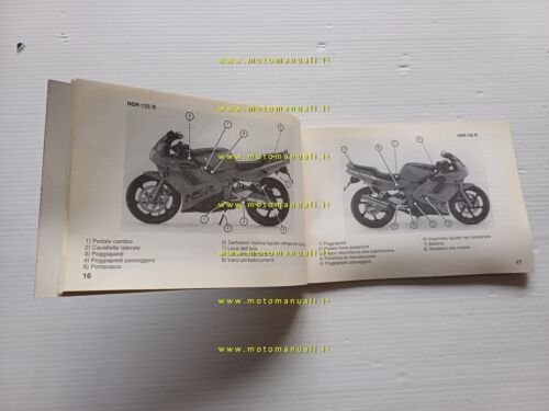 Honda NSR 125 F- R 1993 manuale uso manutenzione libretto …