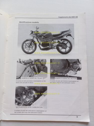 Honda NSR 125 F 1992 aggiornamento SUPPLEMENTO manuale officina originale
