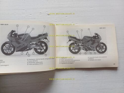 Honda NSR 125 F-R 1993 manuale uso manutenzione libretto originale …