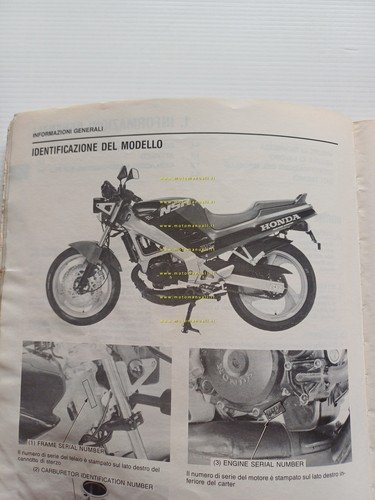 HONDA NSR 125 F1989 manuale officina ITALIANO originale