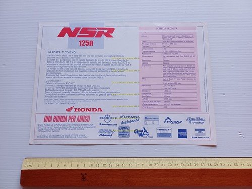 Honda NSR 125 R 1988-89 depliant originale italiano