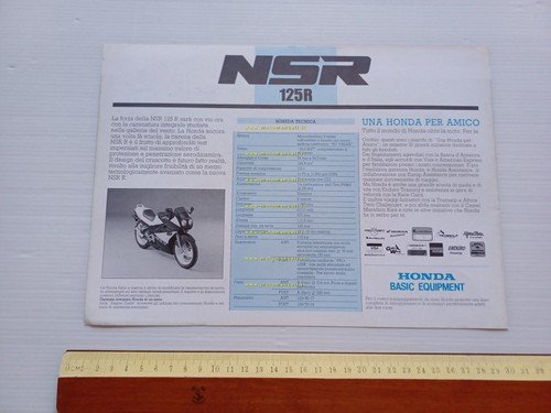 Honda NSR 125 R 1989 depliant italiano originale