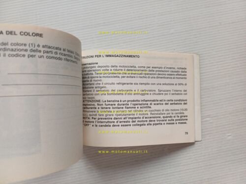 Honda NSR 125 RL - 125 FL 1990 manuale uso …