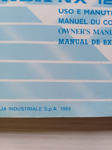 HONDA NX 125 1989 manuale uso manutenzione libretto originale ITALIANO