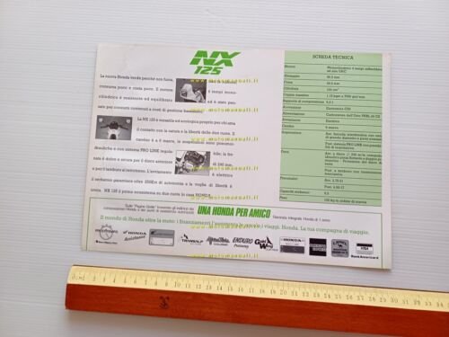 HONDA NX 125 1991 depliant ITALIANO originale