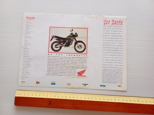 HONDA NX 125 TRANSCITY 1993 depliant ITALIANO originale
