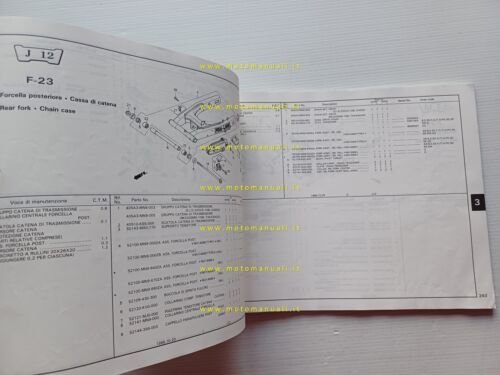 Honda NX 500-650 Dominator 1988 catalogo ricambi italiano originale part …