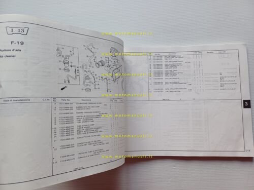 Honda NX 500-650 Dominator 1988 catalogo ricambi italiano originale part …