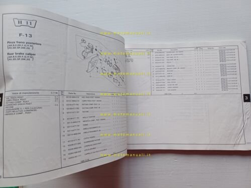 Honda NX 500-650 Dominator 1988 catalogo ricambi italiano originale part …