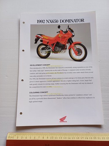 Honda NX 650 Dominator 1992 presentazione scheda tecnica x rete …