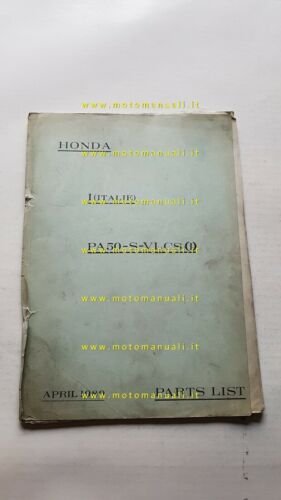 Honda PA 50 1980 catalogo ricambi originale spare parts catalogue