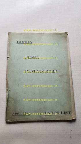 Honda PA 50 1980 catalogo ricambi originale spare parts catalogue